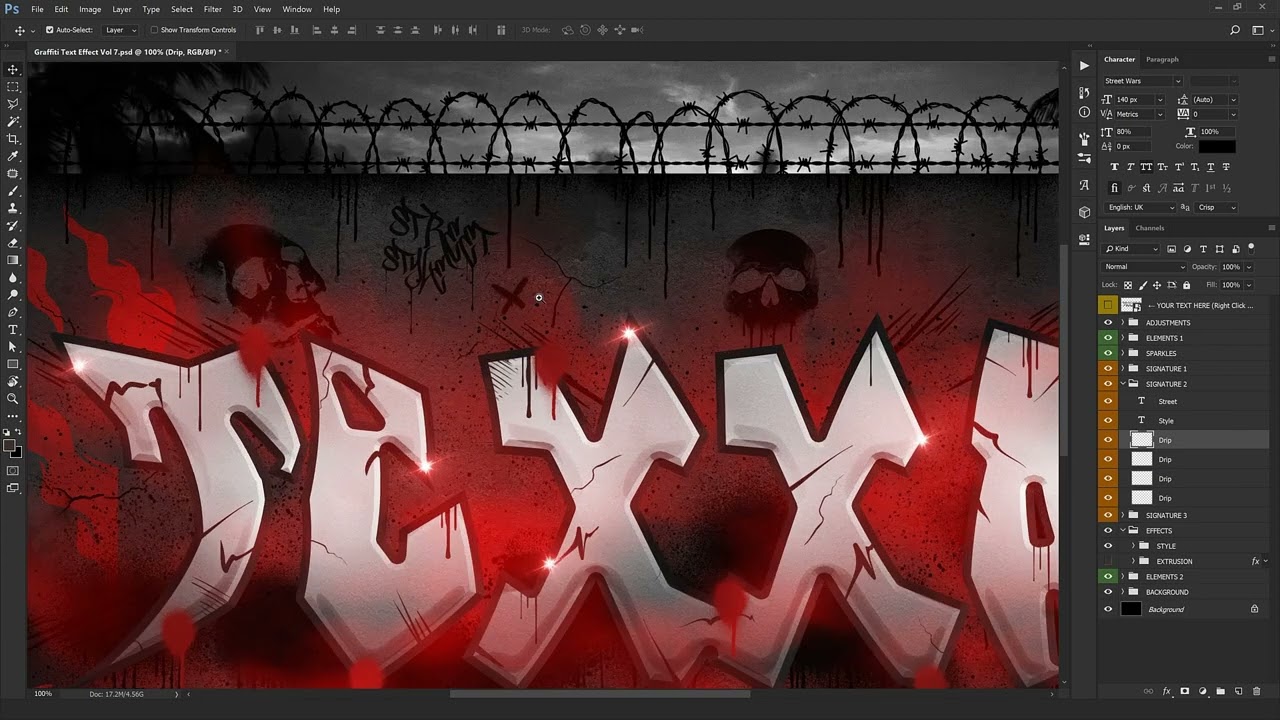 Photoshop Graffiti Text Effect