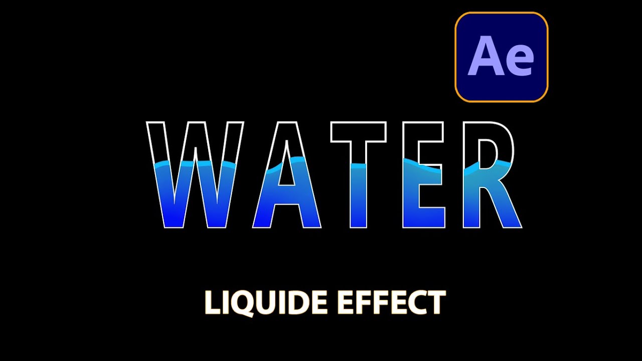 Liquid Text animation in After Effect Tutorial | Realistic Liquid Text Animation (Urdu + English)