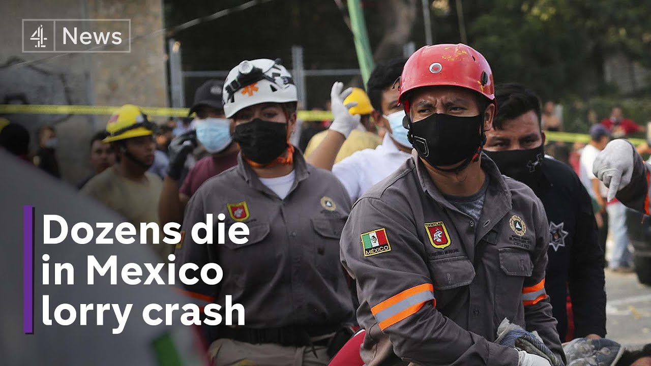 At least 54 killed as lorry carrying migrants crashes in Mexico