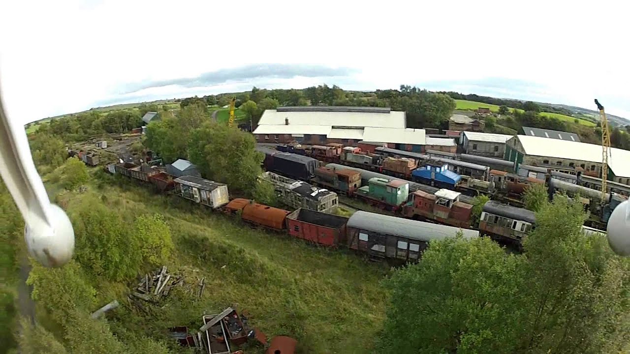 Tanfield Railway Yard - Aerial Video UK