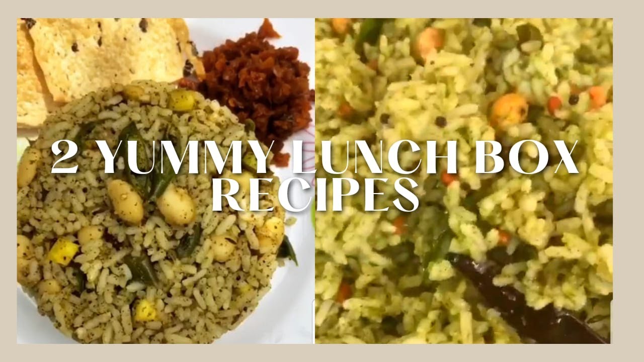 2 Lunch Box Recipes For School & Office Healthy Mixed Rice Recipes