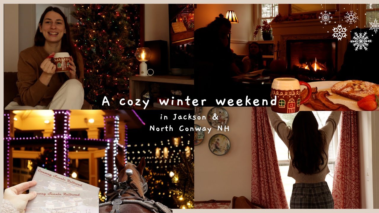Уютные зимние выходные в гостевом доме ☕️📖 в Джексоне, Нью-Гэмпшир | горячий какао, катание на са...