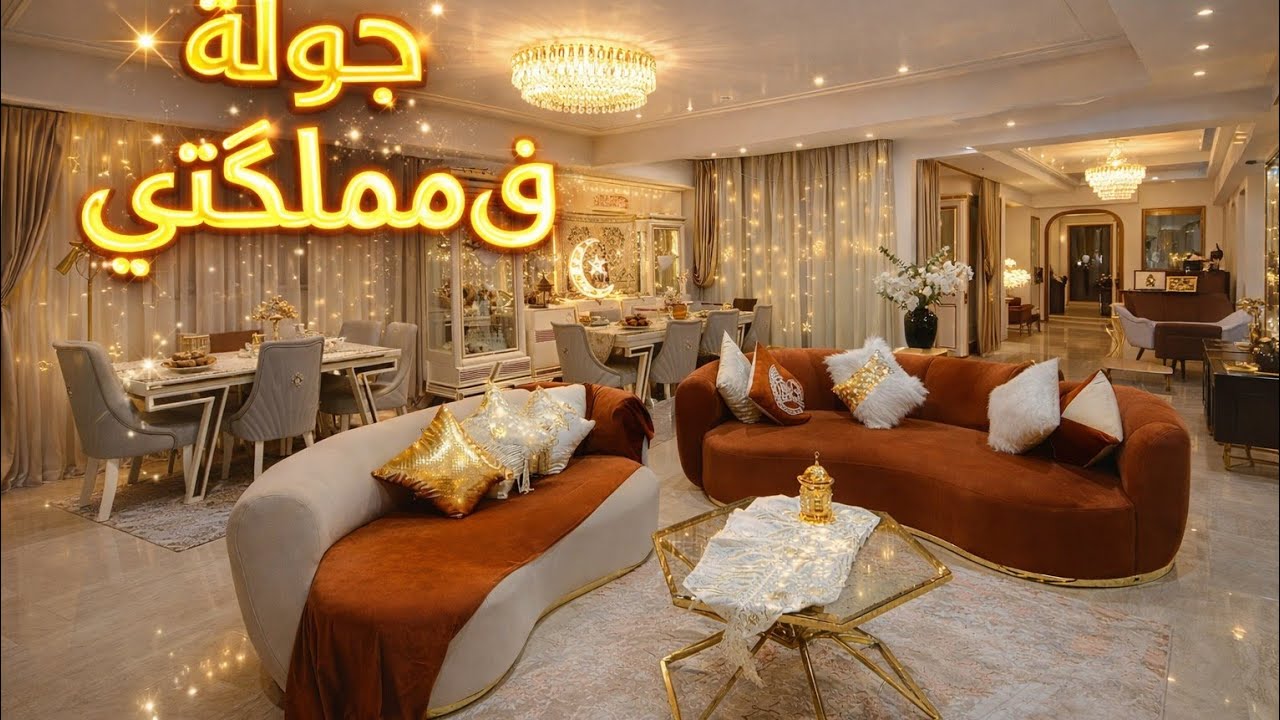 جوله رمضانيه فى مملكتى 🏡✨تجديد الريسبشن بالفرش الرمضانى 🌜🕌 اخيراا اكتملت زينه رمضان 🥳🎉