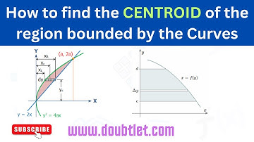Finding the Centroid of the region bounded by the curves | Solved examples | Doubtlet
