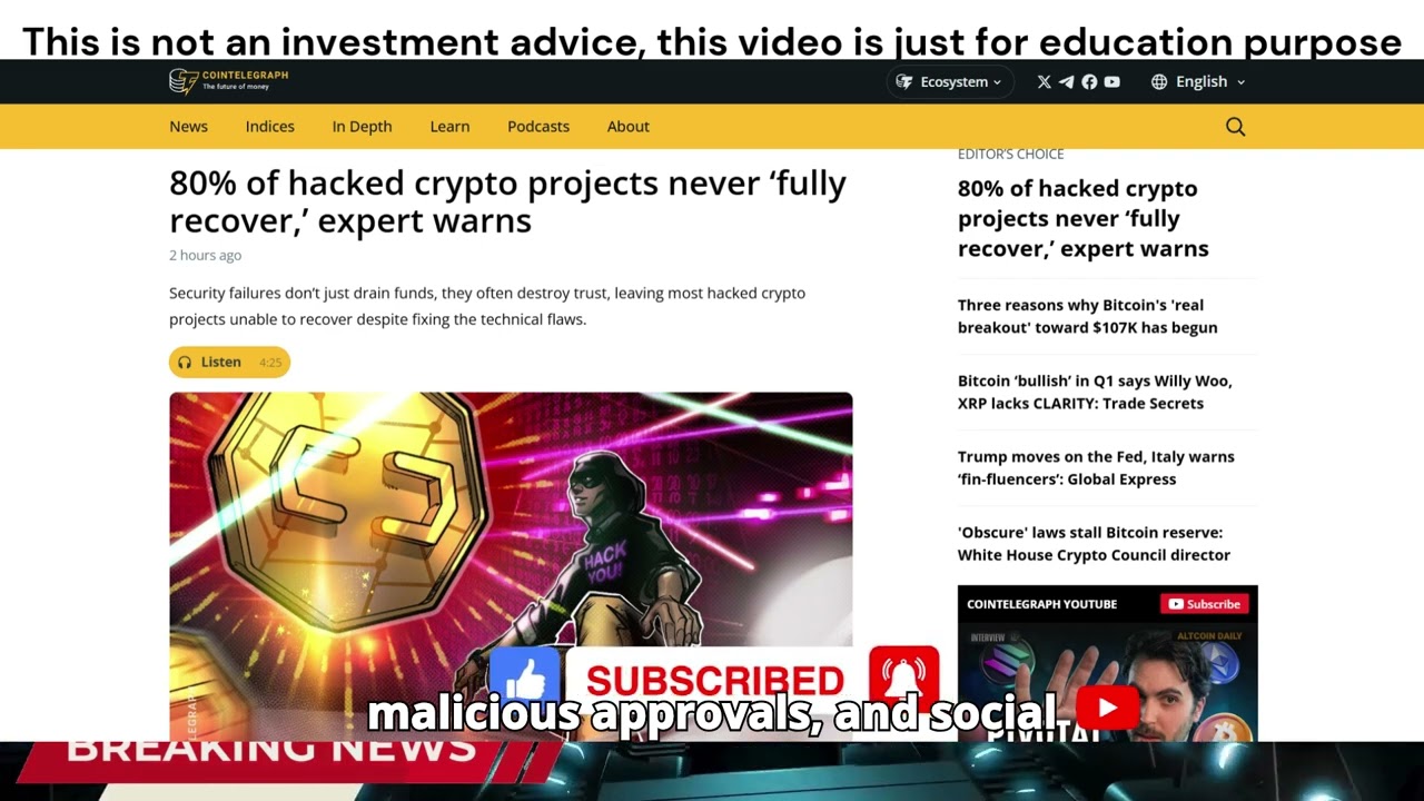 BREAKING NEWS | 80% of hacked crypto projects | Crypto Jasoos