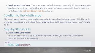 Fixing the Responsive Design Width Issue in Bootstrap 4.5.0