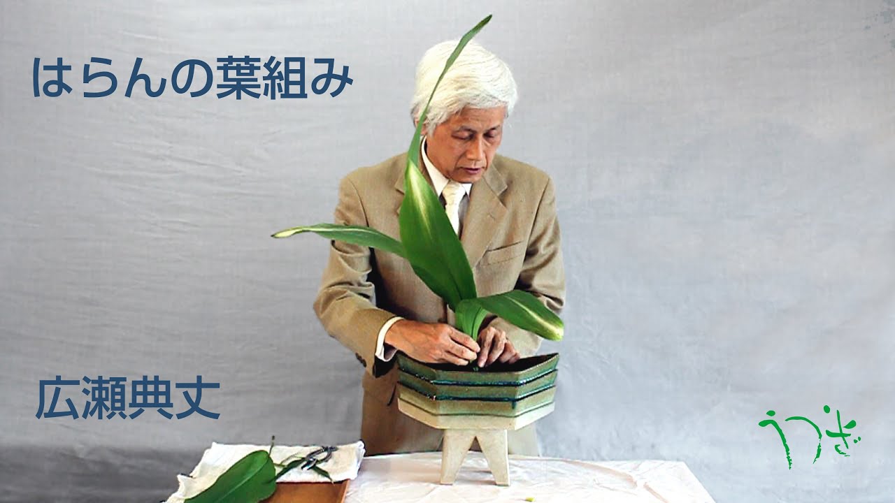 はらんの葉組み(5枚組)-生け花(華道)広瀬典丈