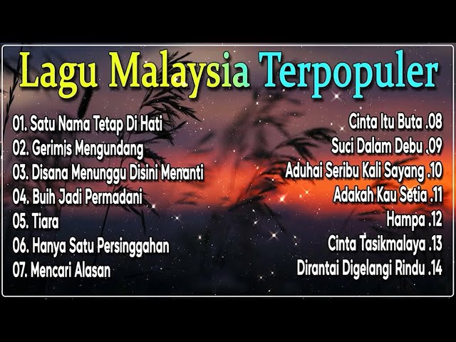 Lagu Malaysia Pengantar Tidur , Gerimis Mengundang , Cover Lagu , Akustik full album🎶 class=