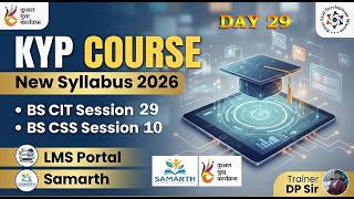 KYP 2026 DAY 29 🗓️ || BS-IT Session 29 & BS-CSS Session 10 Lab Activity || KYP New Syllabus