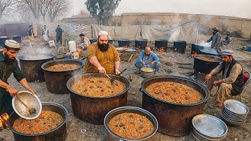 Tribal Afghan Marriage Ceremony in Afghanistan | Unique Cultural Marriage in Village | Kabuli Pulao