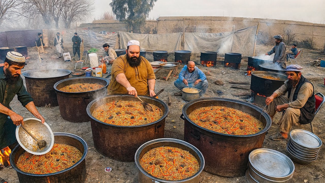 Tribal Afghan Marriage Ceremony in Afghanistan | Unique Cultural Marriage in Village | Kabuli Pulao