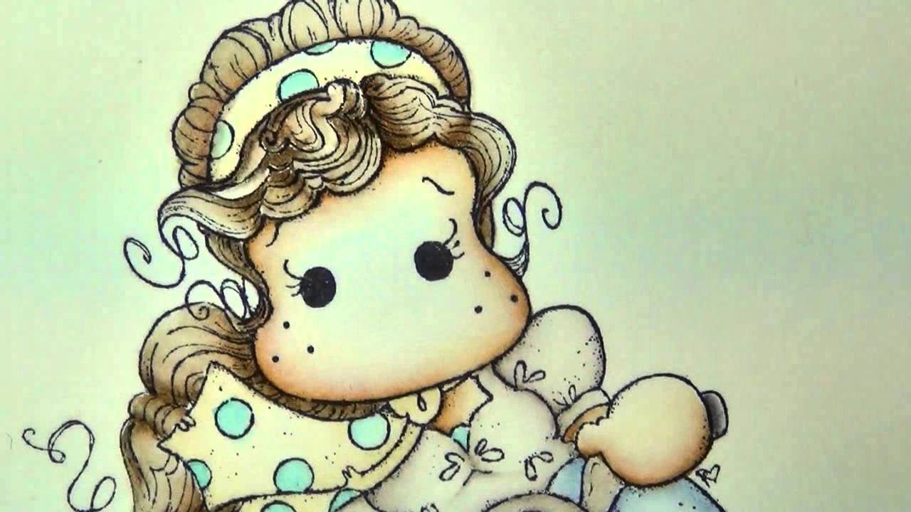 Distress Ink Coloring Video - Italian Speedy Tilda - YouTube