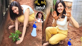 Rashi Khanna Planted Trees At Her Garden | Green India Challenge | Life Andhra Tv