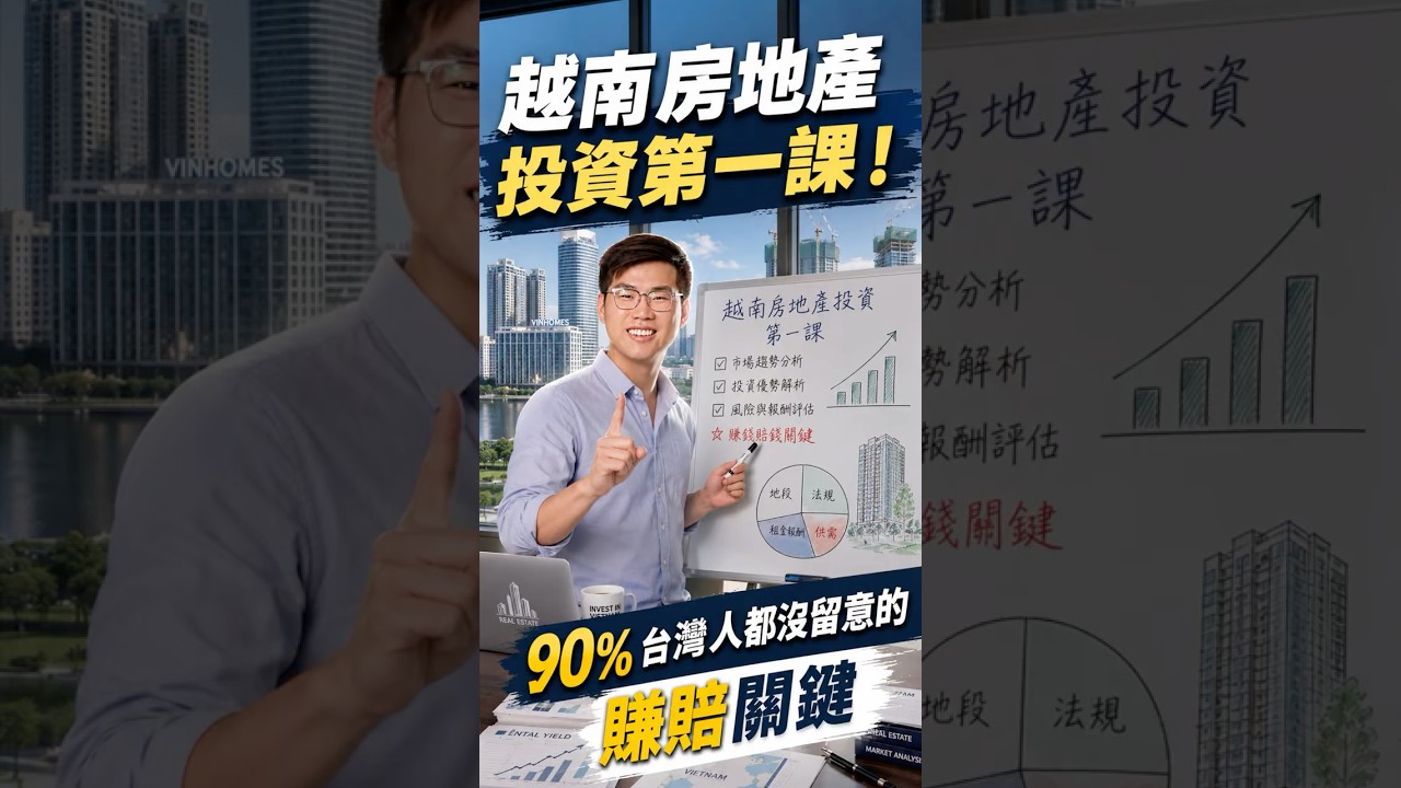 越南買房第一課!90%人都沒留意的賺賠關鍵! #越南 #投資 #不動產 #房地產 #越南公寓大樓 縮圖