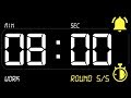 ⏰ INTERVAL [8x1] Timer 8 Minutes WORK / 1 Minute REST ((BEEP)) 🔔 - Countdown with Alarm