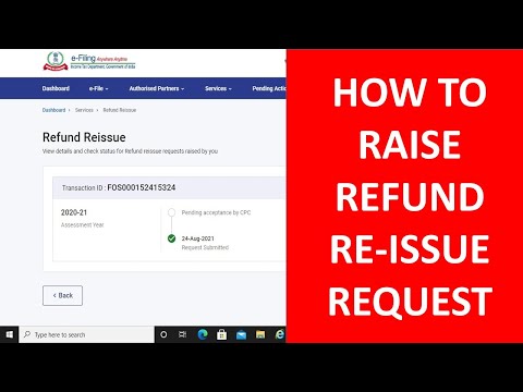 How to raise refund reissue request on new income tax portal | Refund not received for A.Y 20-21|