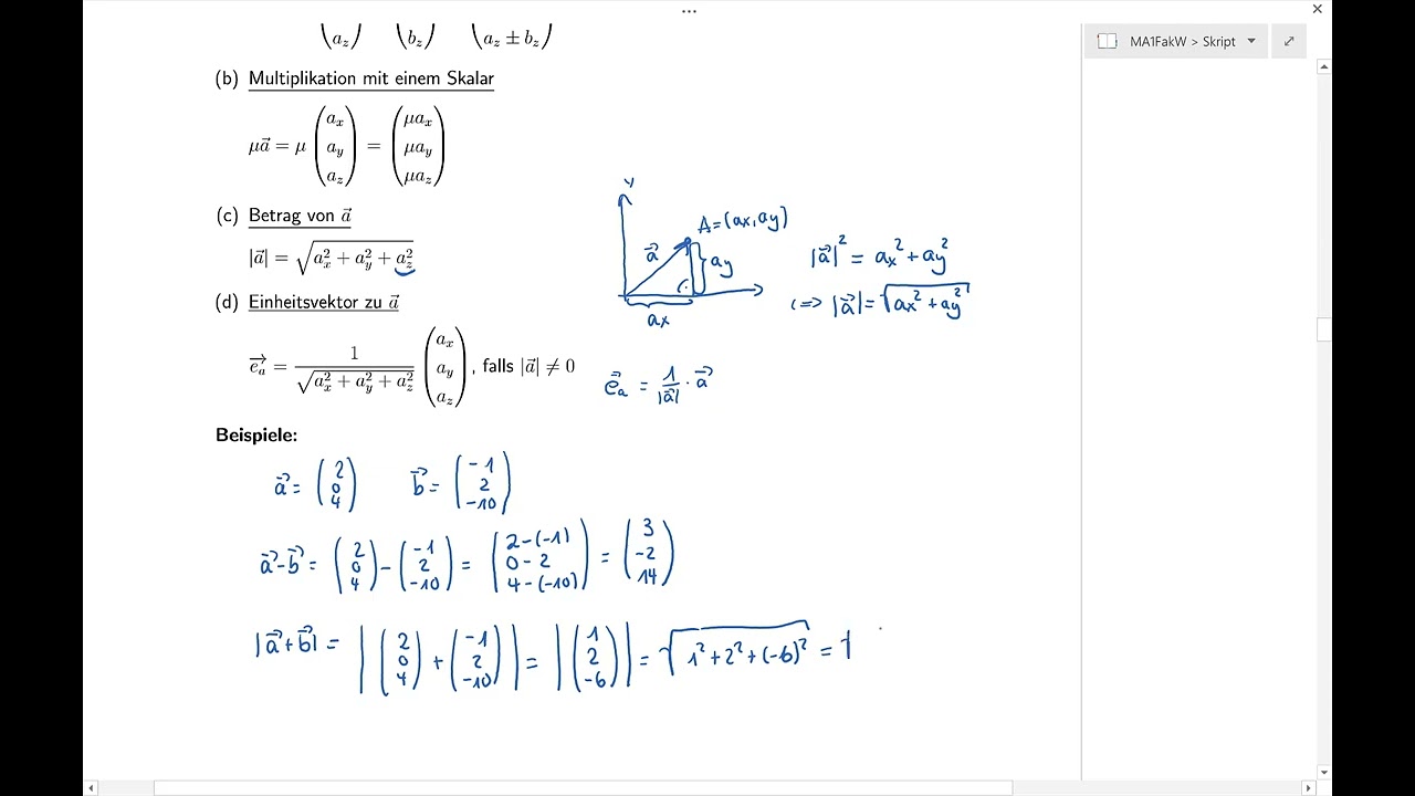 Vektoralgebra 2.5