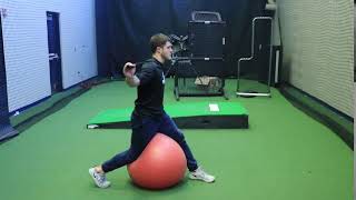 Split Stance Physioball Torso Rotation Isometric quasi