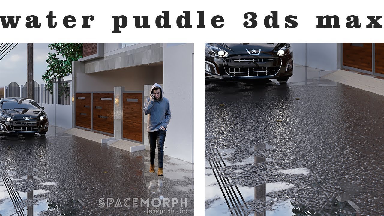Water Puddle in 3ds Max | Corona render | Easy tutorial (2018) - YouTube