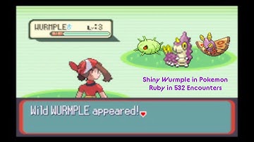 [Live] Shiny Wurmple in Pokémon Ruby in 532 Encounters!