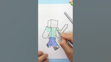 Minecraft STEVE drawing! #minecraft #steve #drawing