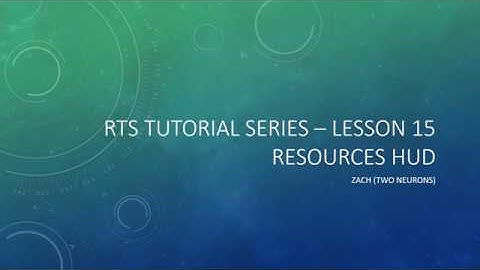 3.15 RTS Resources HUD [UE4 - RTS Tutorial]