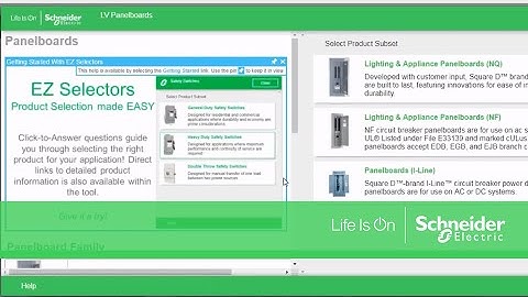 Selecting a Panelboard with the Product Selector | Schneider Electric Support