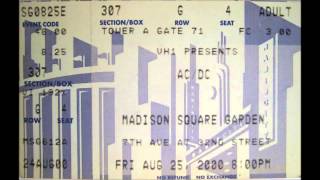 AC/DC - Safe in New York City - Madison Square Garden New York August 25, 2000