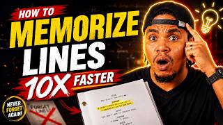 How To Memorize Lines FAST for Acting (10X Faster Method)