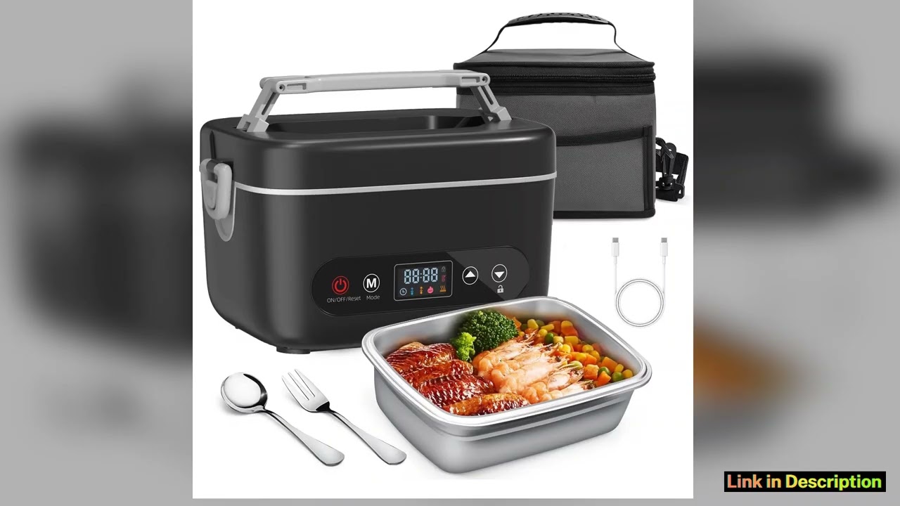 12000 mAh Wireless Lunch Box Portable Food Heater with FiveSided Heating Automatic Temperature