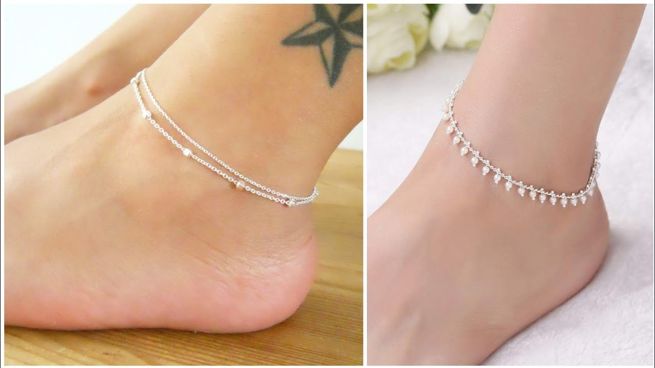 most trendy and fabulous women feet jewelry of sterling silver anklets designs and stylish ideas
