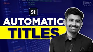 Automatic Adobe Stock Titles Tags Chrome Extension Workflow Save Hours Stockwork