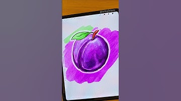 Simple Fun Plum 💜 #procreate #shorts #art #watercolor