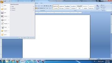 Microsoft Office Word 2007 tutorial : Office Button in English
