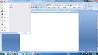 Microsoft Office Word 2007 tutorial : Office Button in English