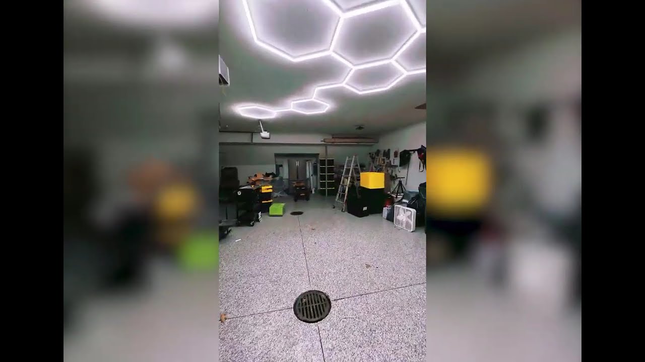 Garage Makeover: Hexagon Hex Lights Installation & Reveal
