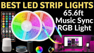 WiFi LED Strip Lights 65.6 Feet | Music Sync LED Light Strip Compatible with Alexa and Google Home