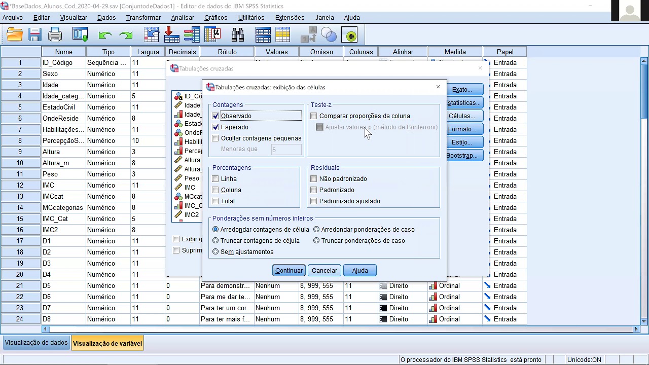 Teste Do Qui quadrado independ ncia Com O SPSS YouTube