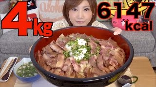 ⁣[MUKBANG] Steak Donburi Pt 2 4Kg 6147 kcal | Yuka [Oogui]