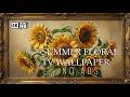 Radiant Sunflowers Bouquet | Gold Framed 4K Art Screensaver | Summer Floral TV Wallpaper