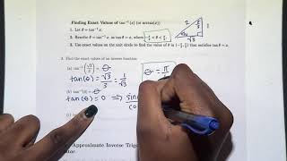 4.7 Inverse Trig Functions with Reference Triangles Part 2 (optional)