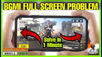 BGMI FULL SCREEN PROBLEM | BGMI DISPLAY SETTING | BGMI NOTCHED DISPLAY SETTING | BGMI CORNER GAPPING