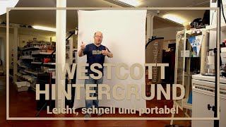 Westcott X Drop 🏳️ Hintergrundsystem - fast faltenfrei und transportabel