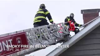 Smoky Fire on Leonard Street In Belmont Center