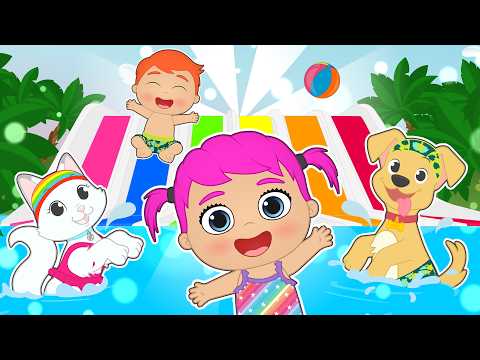 BEBÉS ALEX Y LILY ☀️ Aventuras Divertidas en los Toboganes con Helados y Playa  🌊 Especial Verano