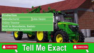 John Deere 6R 130 Tractor John Deere 6R 130 Specifications John Deere 6R 130 Horsepower, Hp