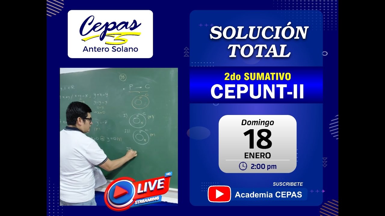 Solución Total Segundo Sumativo CEPUNT 2026-II