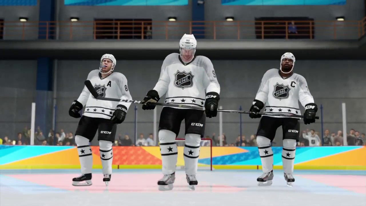 NHL 18 Threes Gameplay Central All Stars vs. Pacific All Stars (2018 NHL All Star Game Special)