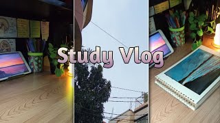 Morning Study Vlog ❤️✨ || Shafin Creatives || studying, reading, art