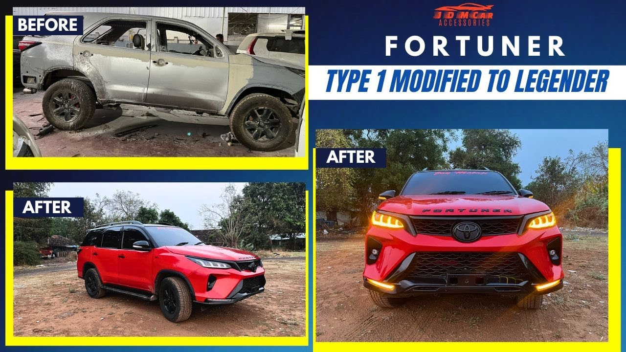 AISI RED & BLACK BEAUTY PURE GUJARAT ME NHI DEKHI HOGI / TYPE 1 TO FORTUNER LEGENDER #toyota